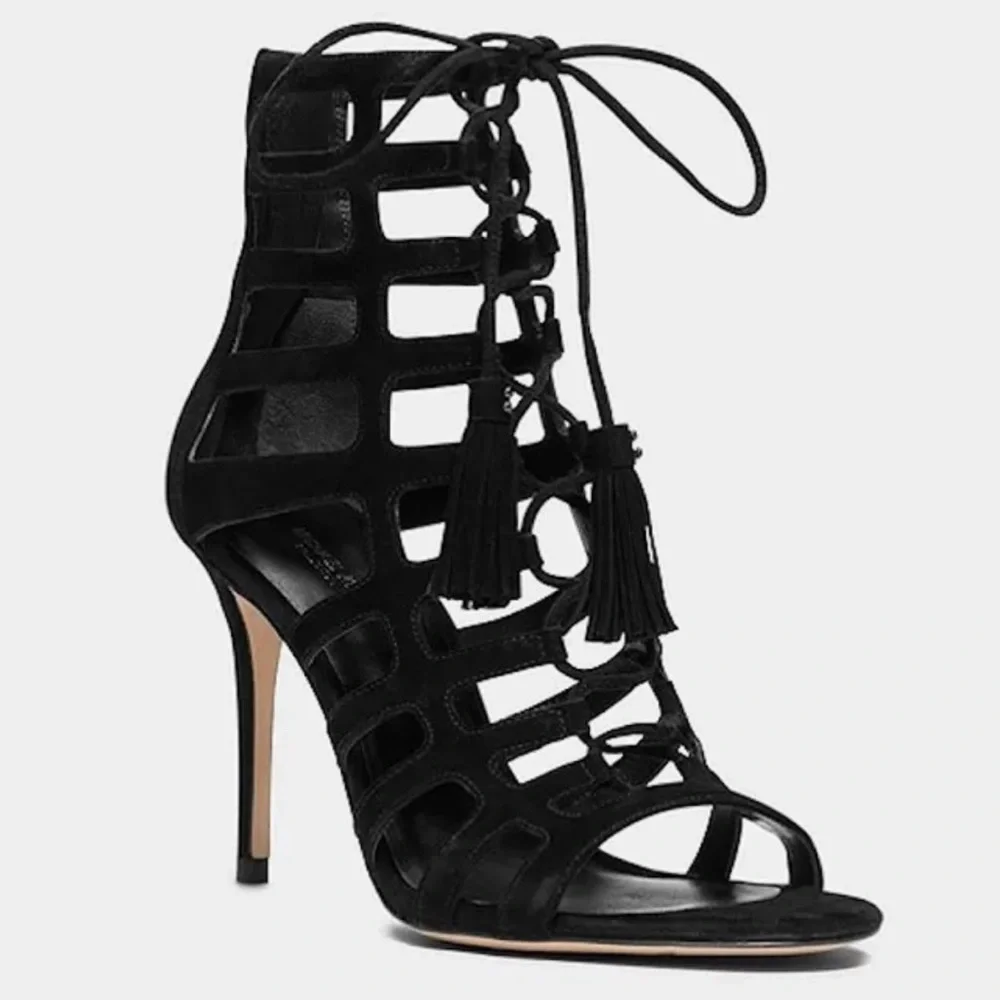 MICHEAL‎ KORS Collection Bardot Suede Stiletto Sandal Size 6.5